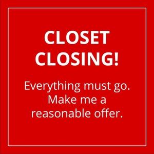 Clearing out closet!  EVERYTHING MUST GO!!!!
Thanks for stopping by! 🤗